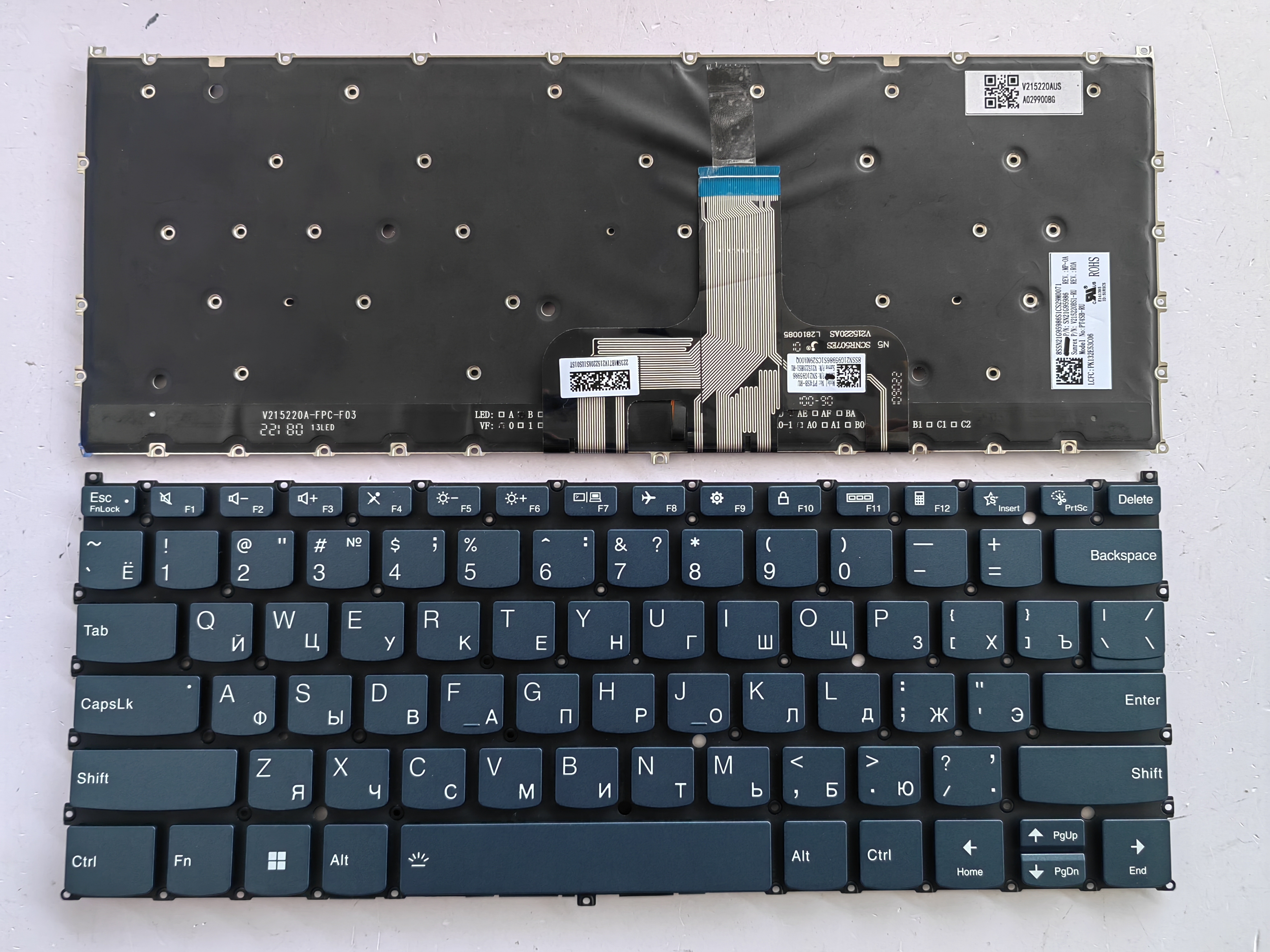 Picture of New Replacement Laptop Keyboard For LENOVO YOGA 7 14AC/YOGA7 14AC Yoga 7 ProX 14ARH7 Blue Backlit RU Layout